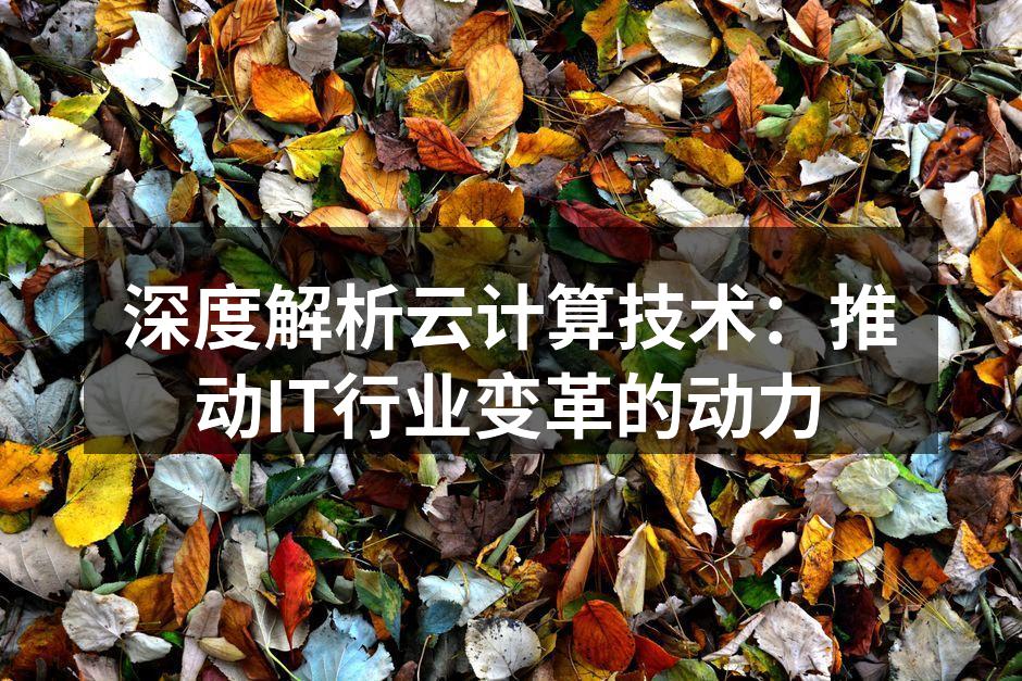 深度解析云计算技术:推动IT行业变革的动