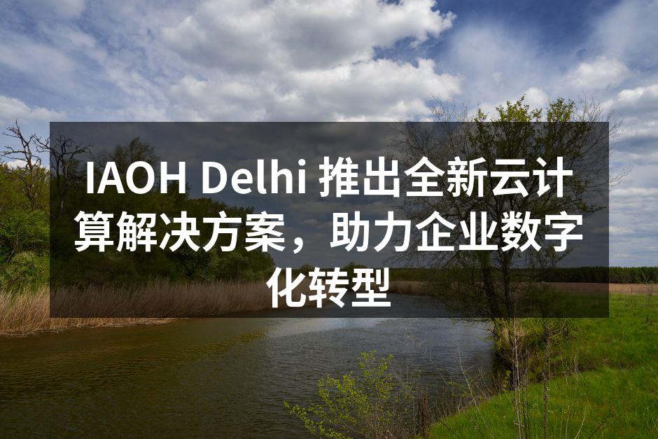 IAOH Delhi 推出全新云计算解决