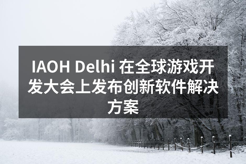 IAOH Delhi 在全球游戏开发大会